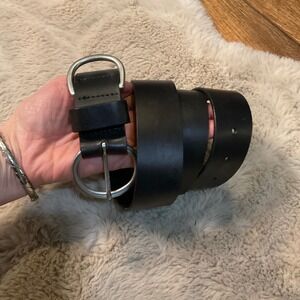 Candies‎ Leather Belt Size XL Black Womens Silver Buckle Loop